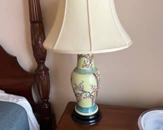 Porcelain lamp for sale during in-person shopping Friday and Saturday