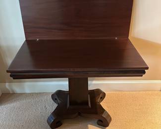 view of the game table with the top flipped up.