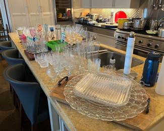 Kitchen and serving items for sale during in-person shopping hours Friday and Saturday.