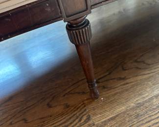 leg detail on settee