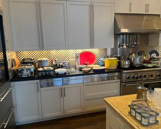 Kitchen and serving items for sale during in-person shopping hours Friday and Saturday.