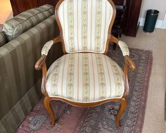 $260. French style fauteuil.  24"w x 18"d  x 37"h.
