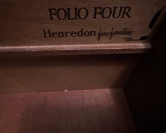 Henredon label inside drawer