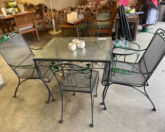 Wrought iron table and chairs for sale 