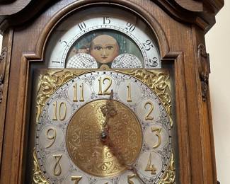 face of the grandfather clock