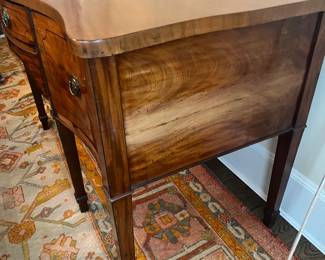 another view of the end of the mahogany sideboard