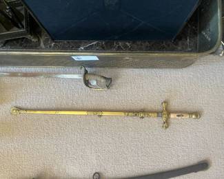 $400.  Antique Knights of Templar Masonic with scrimshaw sword for sale in person only.