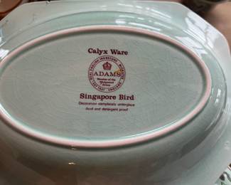 back of the plate and platter