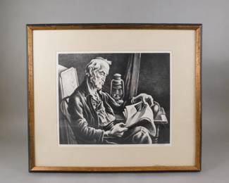 Thomas Hart Benton lithograph