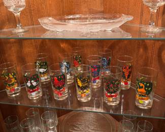 Holiday glassware: 12 days of Christmas 
