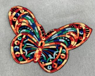MCM LARGE butterfly embroidery patch