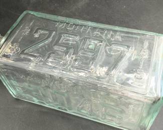 License plate liquor bottle