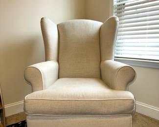 C2 - $225. Pottery Barn Kids Wingback Chair (not a rocker or recliner) . Measures 30" wide x 30" deep x 42" tall. 