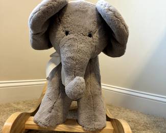 C15 - $30. Rocking Elephant. Measures 13.5" wide x 26" long x 20" tall. 