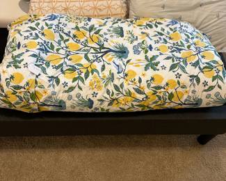 C37 - $75. Pottery Barn Capri Lemon King Duvet Cover