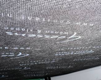 C22 - $1750. Goossens Furniture Sectional Sofa. Thick Leather Feels very durable! Moves in 2 parts. Assembled it measures 10" long x 7". (Moves in 7' parts) 39" deep x 34" tall. Floor to seat is 17".  Very firm & comfy! (Brand from the Netherlands that they brought back less than a year ago.)