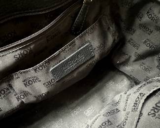 C53 - $30. Michael Kors Black Pebbled Leather Hudson Satchel - Very good condition. 