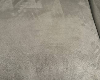 C22 - $1750. Goossens Furniture Sectional Sofa. Thick Leather Feels very durable! Moves in 2 parts. Assembled it measures 10" long x 7". (Moves in 7' parts) 39" deep x 34" tall. Floor to seat is 17".  Very firm & comfy! (Brand from the Netherlands that they brought back less than a year ago.)