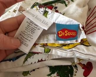 C36 - $20. Pottery Barn Kids Dr. Seuss Full Size Flannel Sheets