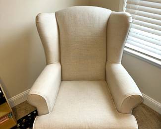 C2 - $225. Pottery Barn Kids Wingback Chair (not a rocker or recliner) . Measures 30" wide x 30" deep x 42" tall. 