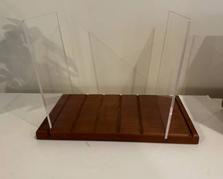 C87 - $30. Acrylic & Wood Vinyl Record Storage