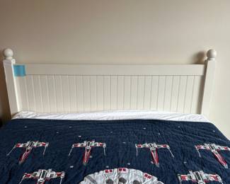 C11 - $350. Full Size Pottery Barn "Catalina" Bed. Very nice, clean foam mattress. Excellent condition - very gently used. 