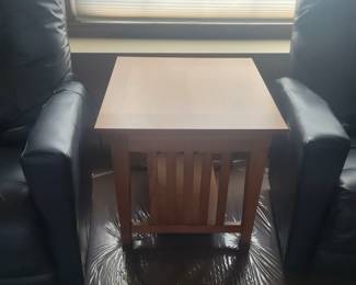 EXCELLENT CONDITION POWER ROCKER RECLINER LA-Z-BOY NAVY/DARK BLUE CHAIRS $200 EACH.....MISSION STYLE END TABLES AND SOFA TABLE