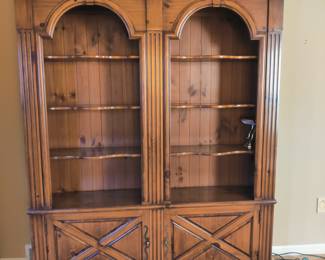 STUNNING DOUBLE WOOD BOOKSHELF/BOOKCASE WITH STORAGE $200