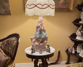 Vintage Victorian lamp stamped made in Italy