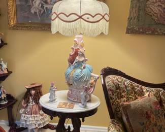 Vintage Victorian lamp stamped made in Italy