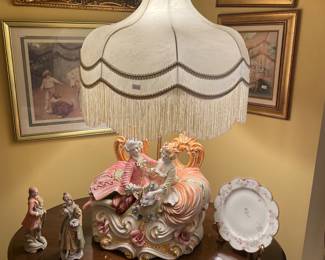 Azzolin Brothers Made Italy Vintage Victorian Lamp