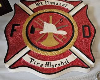 Fire Marshall wall plaque