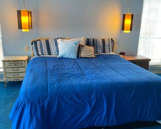 King bed with French Provincial furniture. 