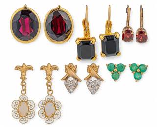 Pairs of 14K and 10K Earrings