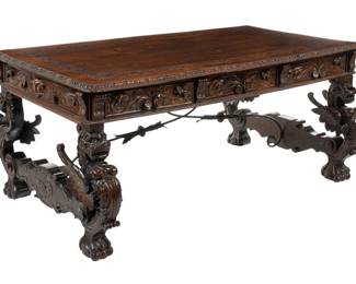 Italian Renaissance Revival Style Desk
