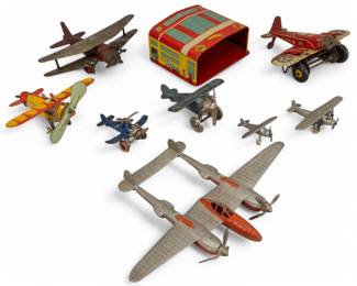 Vintage Iron and Tin Airplane Toys