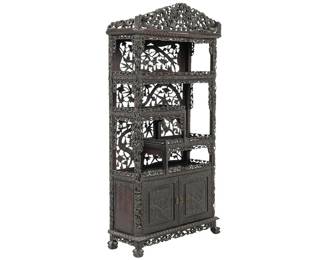 Asian Style Bookshelf Cabinet