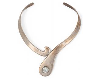 Mexican Sterling Silver Cuff Necklace