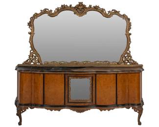 French Rococo Server and Mirror