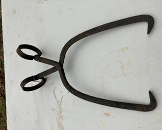 Iron tongs