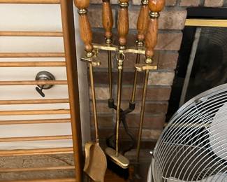 Vintage Brass Fireplace Tools