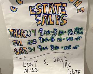 Save the date!.  Friday 2/27 -Marked down 25%                                        Saturday 3/1 - Everything Marked down 50%