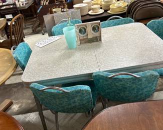 mid century modern table and chair set