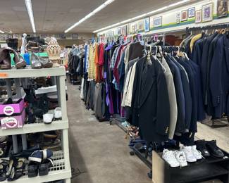 clothing will be 98% 2 dollars a piece one-time event we have too much and this was not donated. Estate Sale good merchandise only no smell no stains some with new tags. 