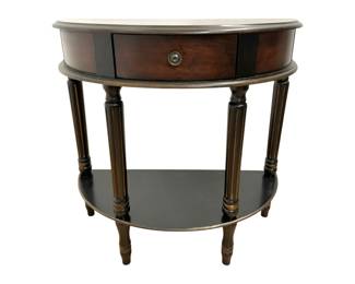 #14 • Butler Demilune 1 Drawer Wood Console Table
