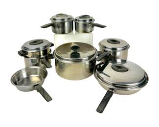 #67 • 14 PC MCM Flint Ware by Ekco Stainless Steel Cookware Set
