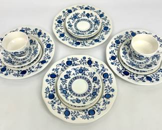 #112 • Wedgwood Tunstall "Blue Onion" China
