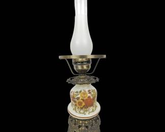 #41 • Vintage Quoizel 3-Way Hurricane Lamp
