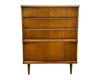 #22 • Bassett Tempo MCM Walnut Four Drawer Dresser
