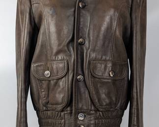 #52 • Saint Arnaud Paris Salik Sz 42 Vintage Brown Leather Jacket

